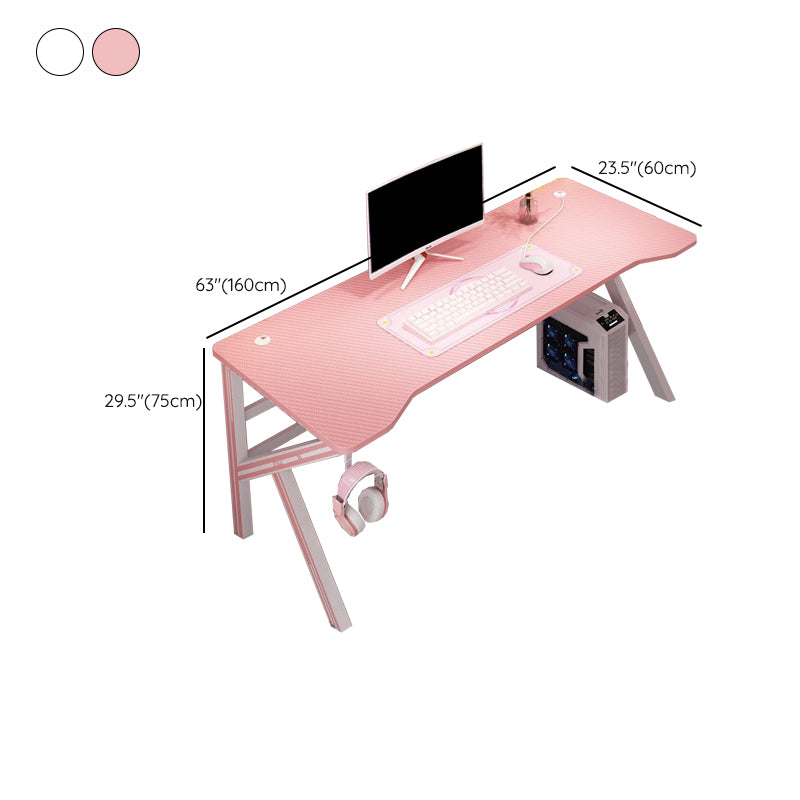 Contemporary Cable Management Computer Desk Dormitory Gaming Desk