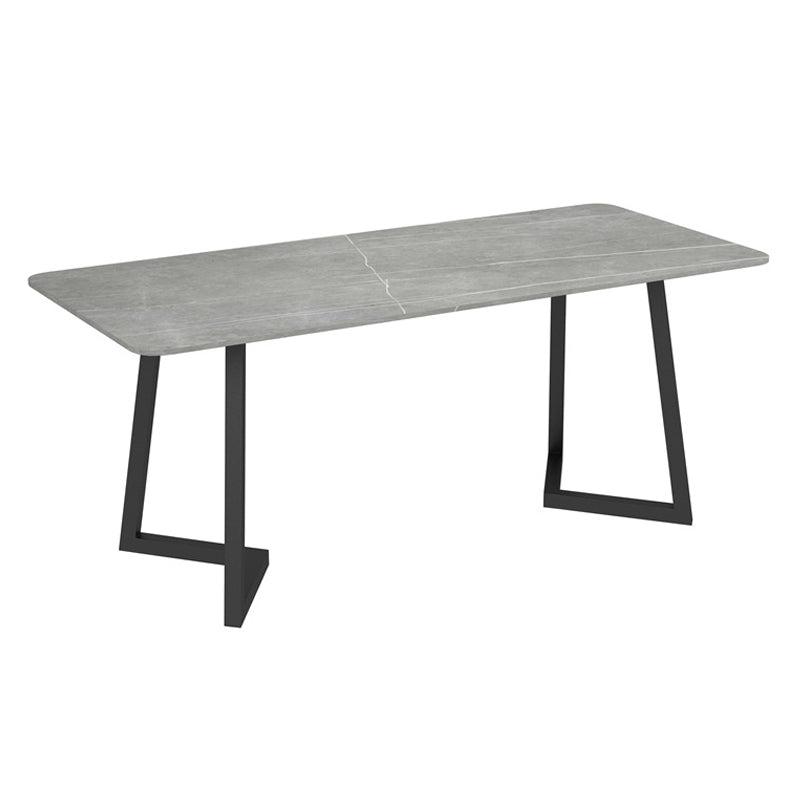 Industrial Marble Office Desk Home and Office Writing Desk with Metal Legs