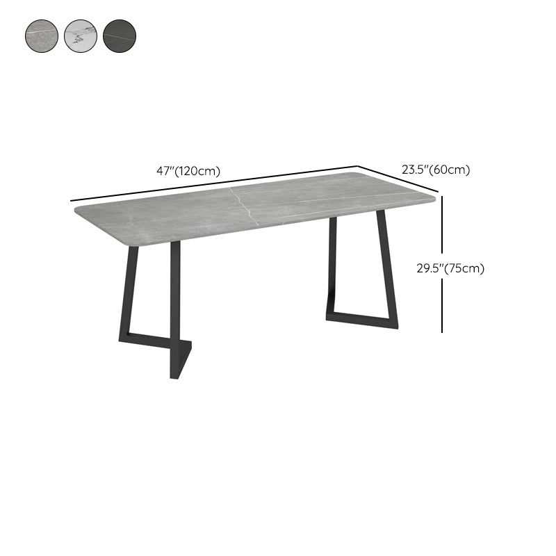 Industrial Marble Office Desk Home and Office Writing Desk with Metal Legs