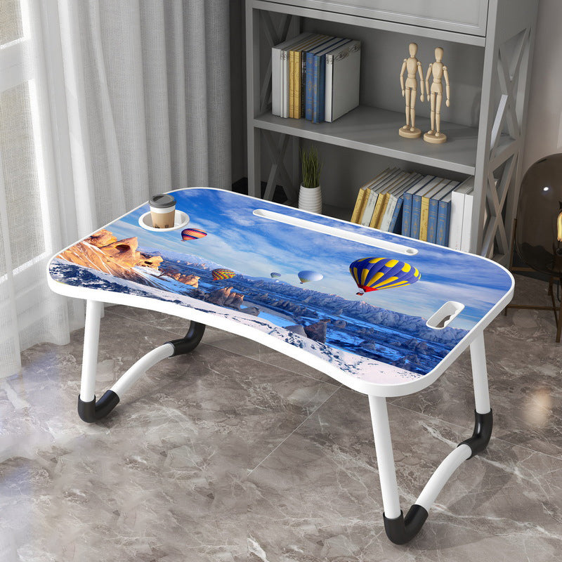 Bedroom 10.24" Tall Laptop Table Floating Wooden Writing Desk