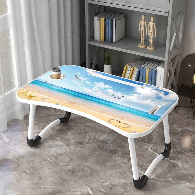 Bedroom 10.24" Tall Laptop Table Floating Wooden Writing Desk