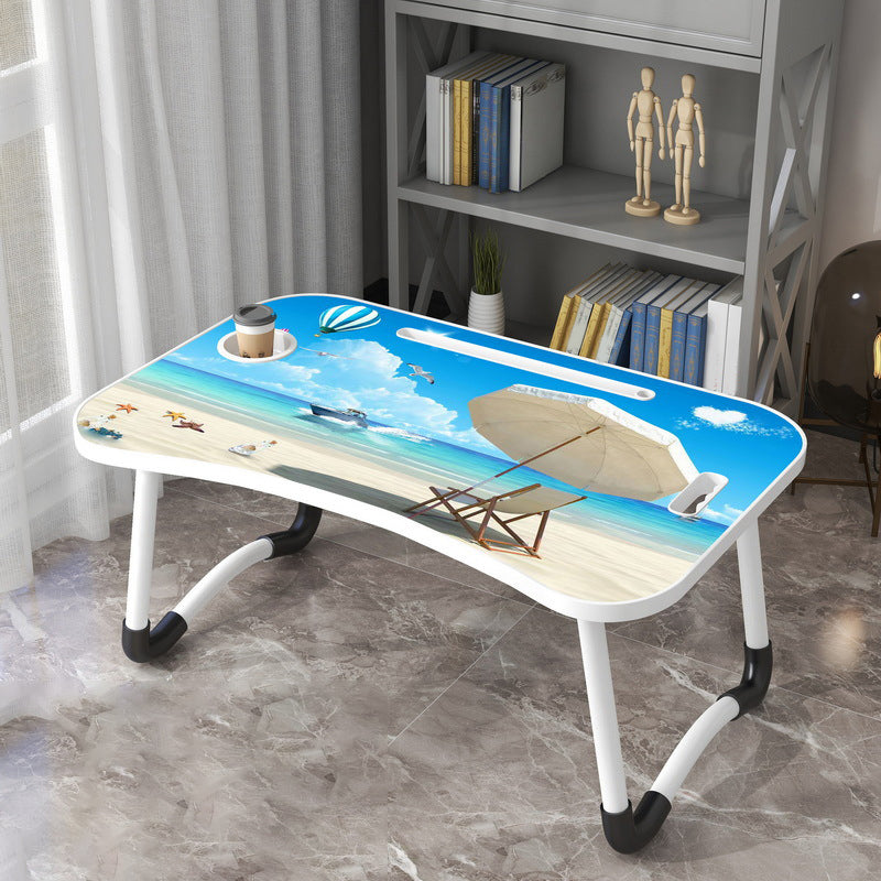 Bedroom 10.24" Tall Laptop Table Floating Wooden Writing Desk