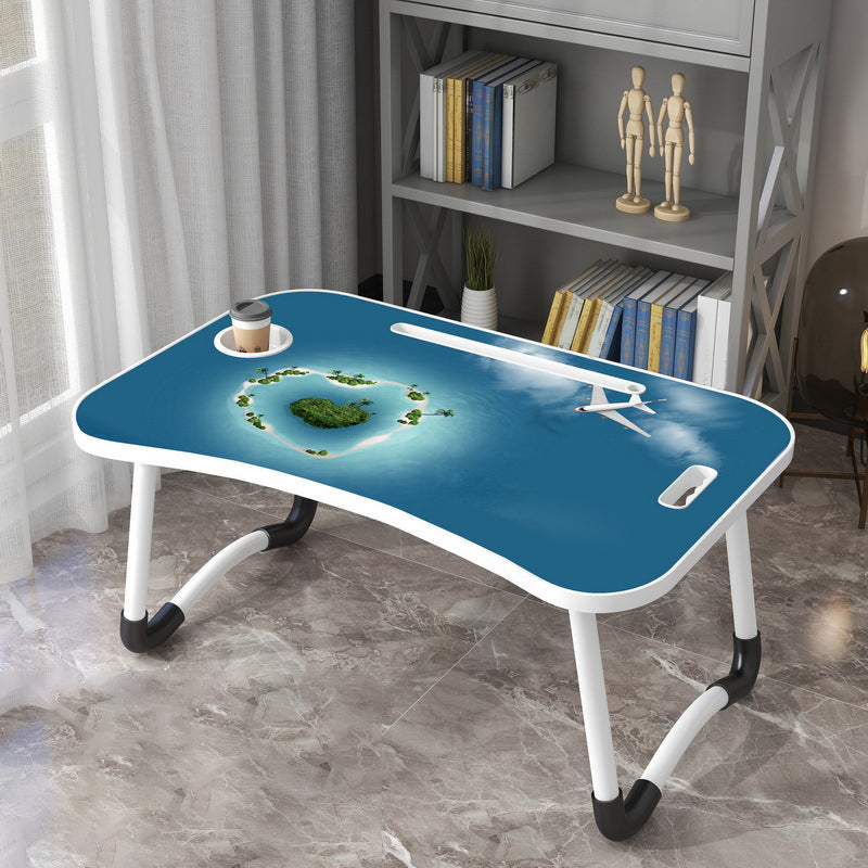 Bedroom 10.24" Tall Laptop Table Floating Wooden Writing Desk