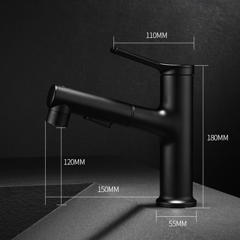 Modern Vessel Sink Faucet Copper Single Handle Low Arc Vessel Faucet for Bathroom