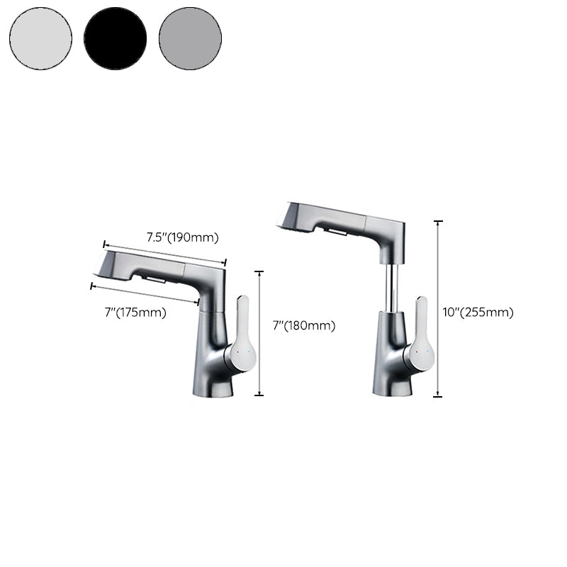 Modern Sink Faucet Solid Color Copper Centerset Bathroom Faucet