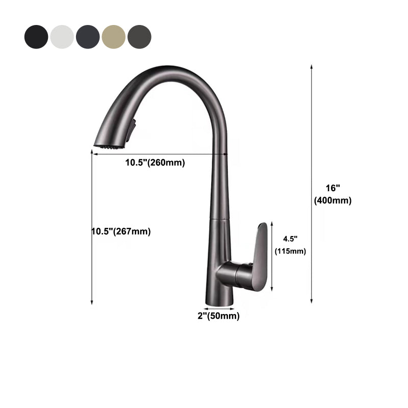 Modern Bar Faucet Brass with Pull out Sprayer Swivel Spout Bar Prep Kitchen Faucet