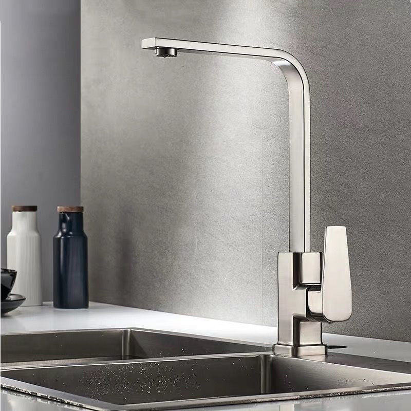 Modern 1-Handle Faucet with Water Dispenser Copper Standard Kitchen Faucet