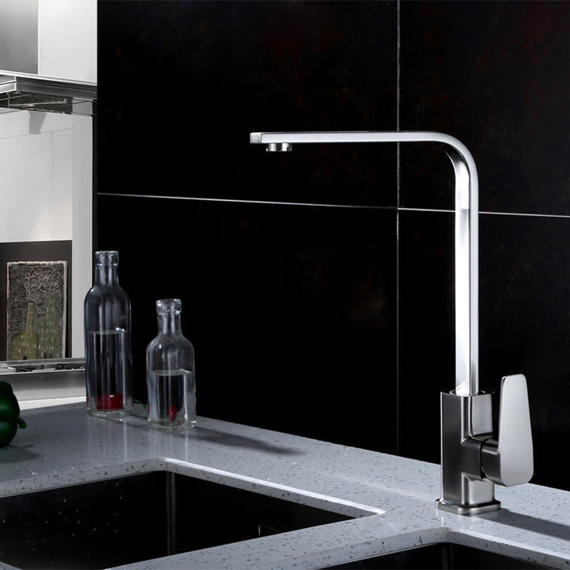 Modern 1-Handle Faucet with Water Dispenser Copper Standard Kitchen Faucet