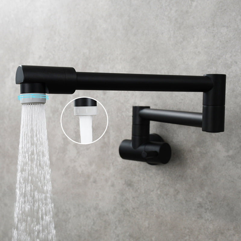 Modern Pull down Faucet One Handle Wall-mounted Pot Filler Low Profile 1-Hold Filler