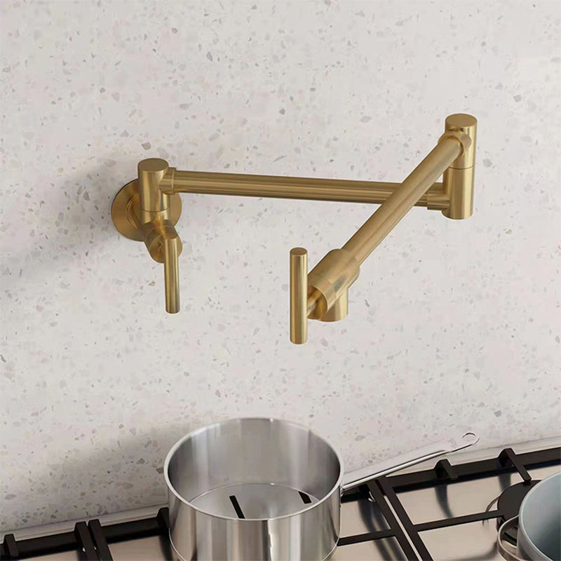 Modern Single Handle Faucet Wall-mounted Pot Filler Low Profile Filler