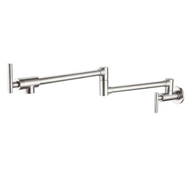 Modern Single Handle Faucet Wall-mounted Pot Filler Low Profile Filler