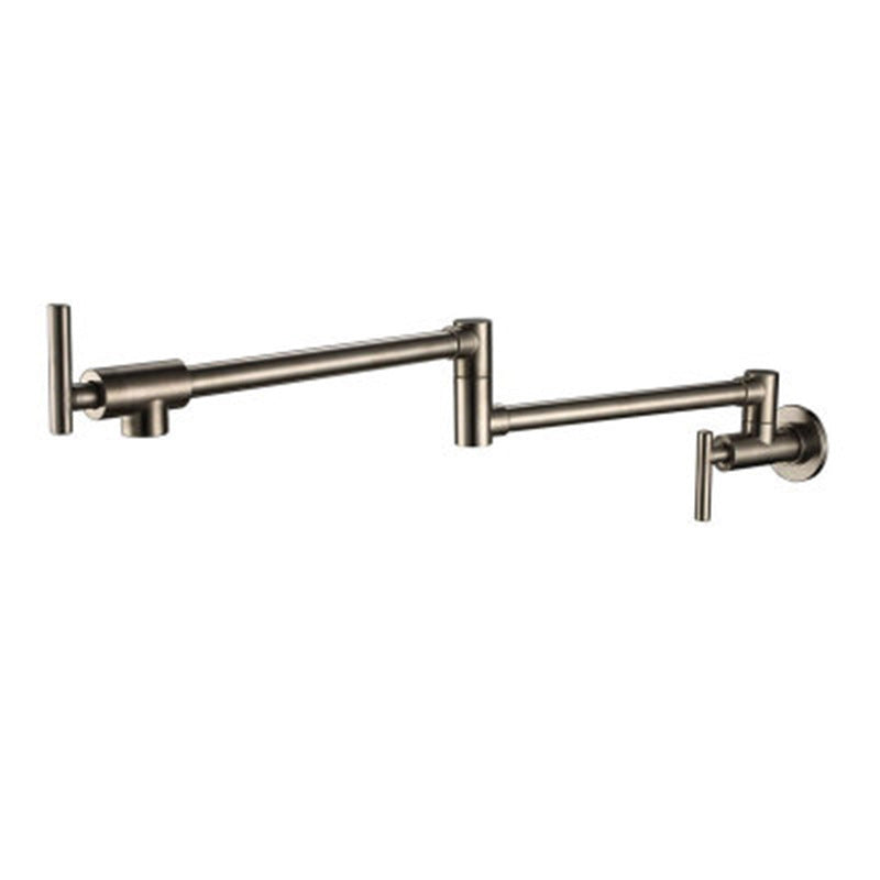 Modern Single Handle Faucet Wall-mounted Pot Filler Low Profile Filler