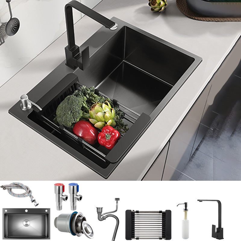 Contemporary Kitchen Sink Stainless Steel Colorfast Drop-In Kitchen Sink