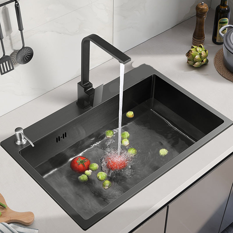 Contemporary Kitchen Sink Stainless Steel Colorfast Drop-In Kitchen Sink