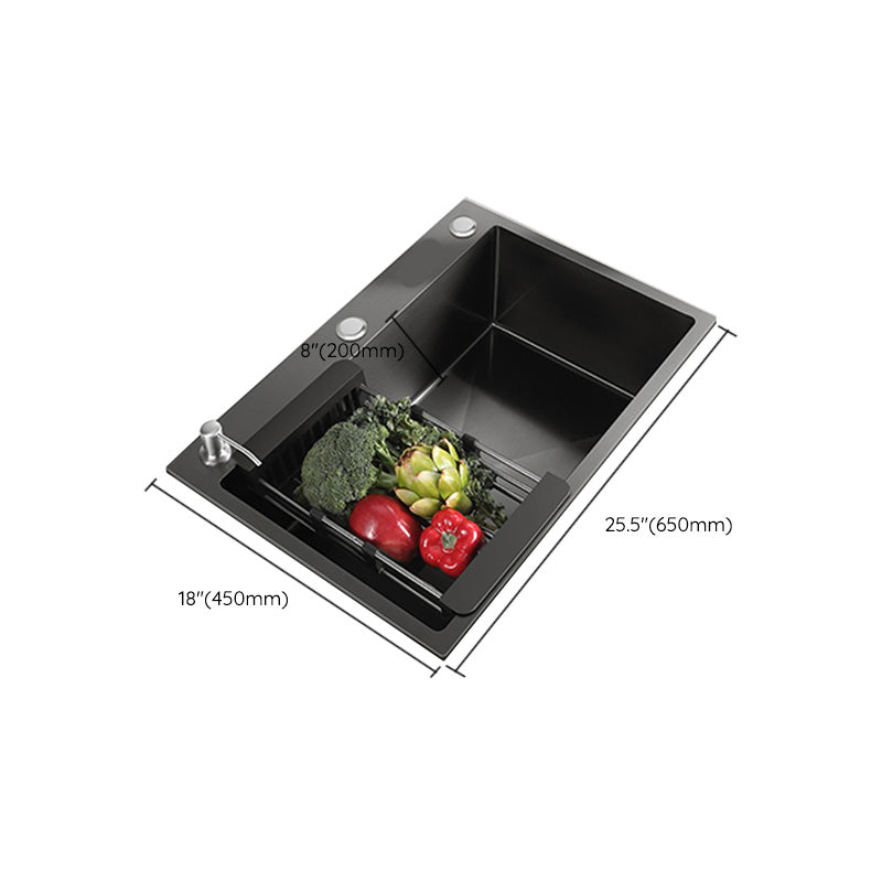 Contemporary Kitchen Sink Stainless Steel Colorfast Drop-In Kitchen Sink