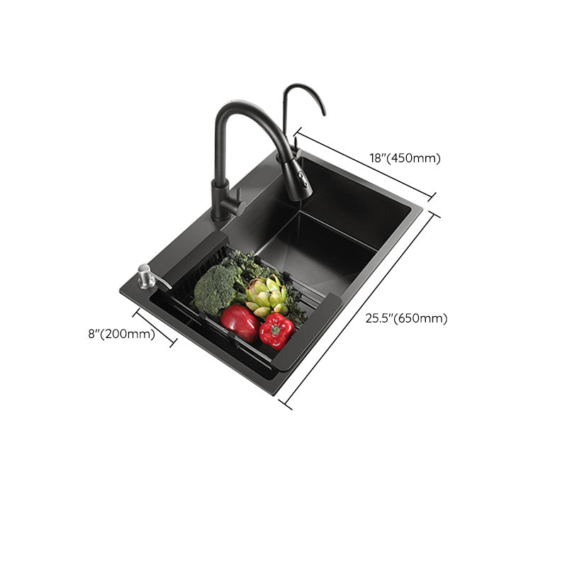 Contemporary Kitchen Sink Stainless Steel Colorfast Drop-In Kitchen Sink