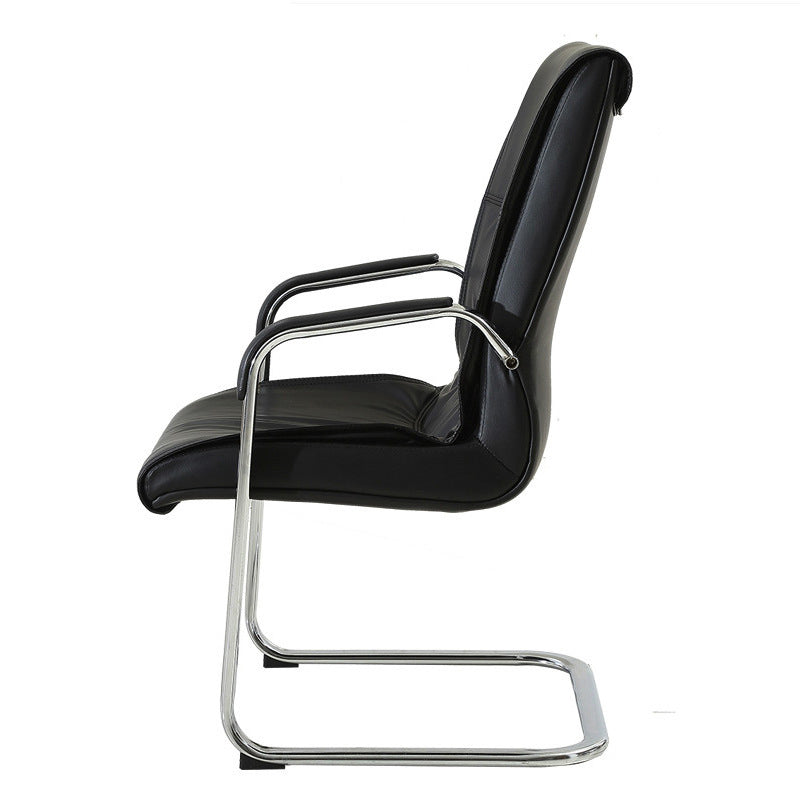 Modern Home Ripple Office Chair No Wheels Faux Leather Conference Chair