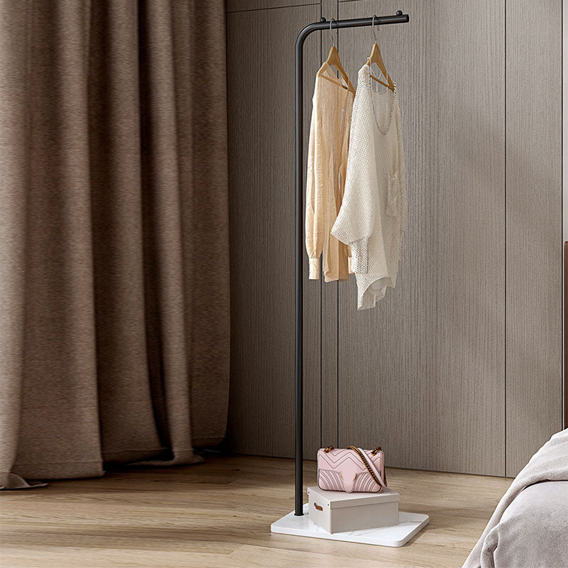 Modern Hall Tree Solid Color 4 Coat Hooks Metal Coat Rack for Bedroom