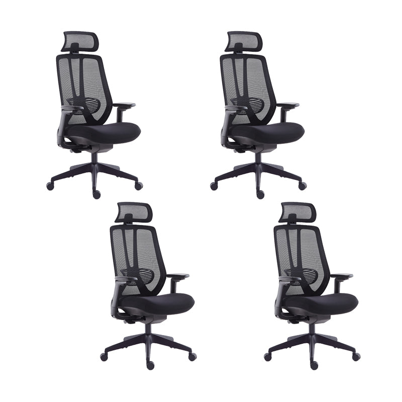 Mesh Swivel Ergonomic Chair Fixed Arms Adjustable Seat Height Office Chair