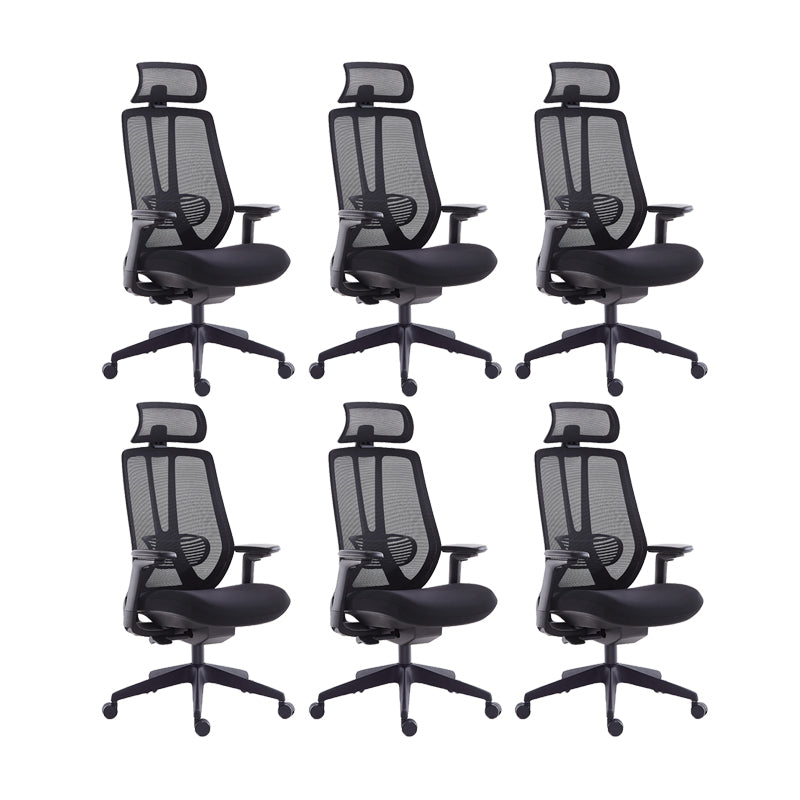 Mesh Swivel Ergonomic Chair Fixed Arms Adjustable Seat Height Office Chair