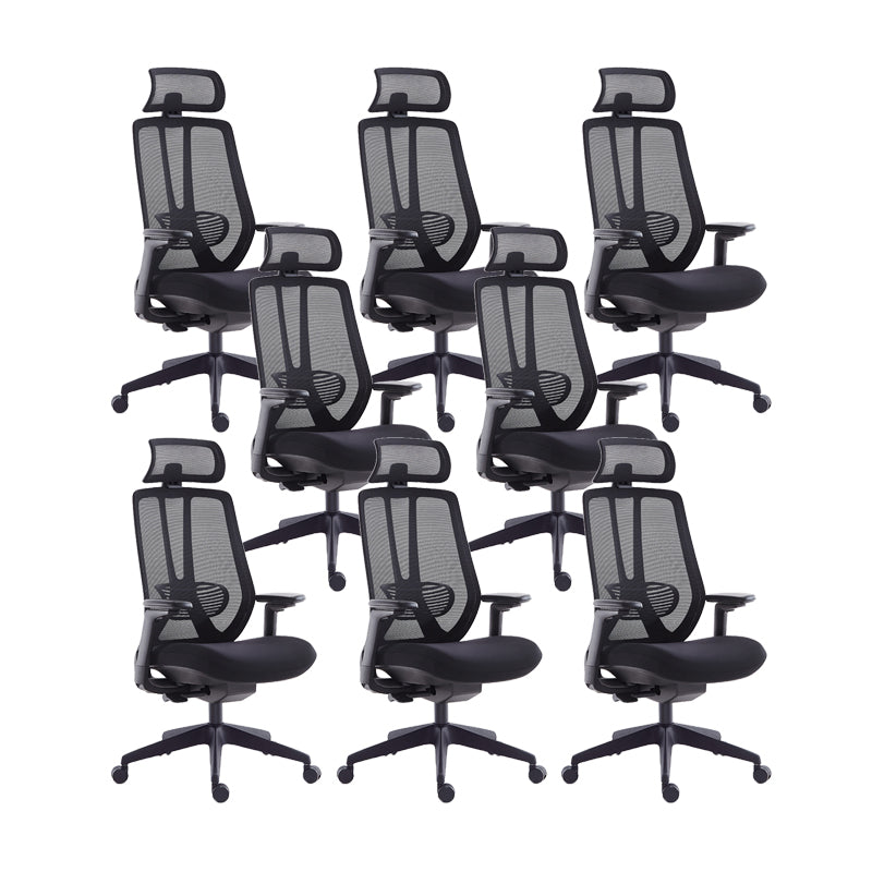 Mesh Swivel Ergonomic Chair Fixed Arms Adjustable Seat Height Office Chair