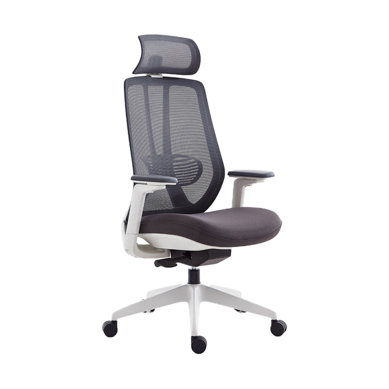 Mesh Swivel Ergonomic Chair Fixed Arms Adjustable Seat Height Office Chair