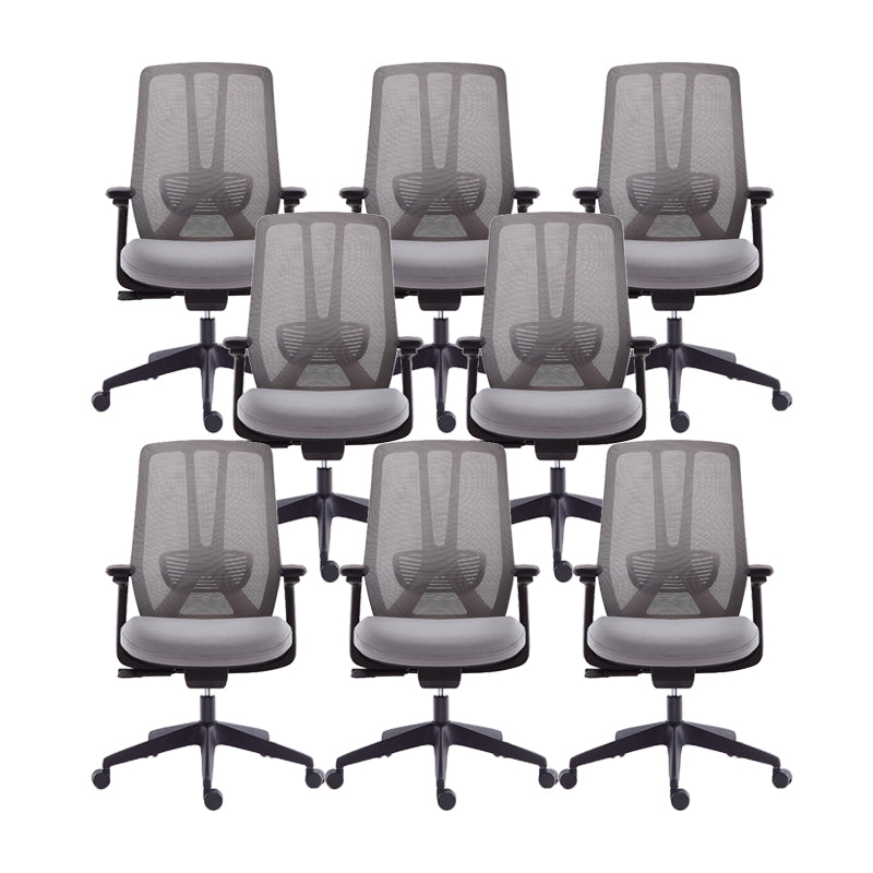 Mesh Swivel Ergonomic Chair Fixed Arms Adjustable Seat Height Office Chair