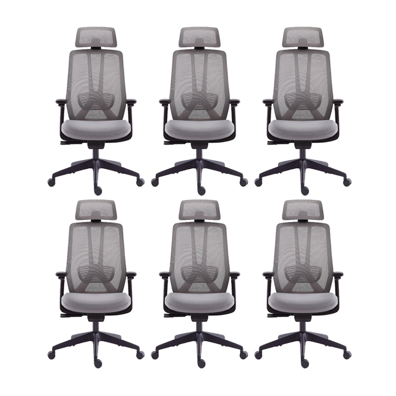 Mesh Swivel Ergonomic Chair Fixed Arms Adjustable Seat Height Office Chair