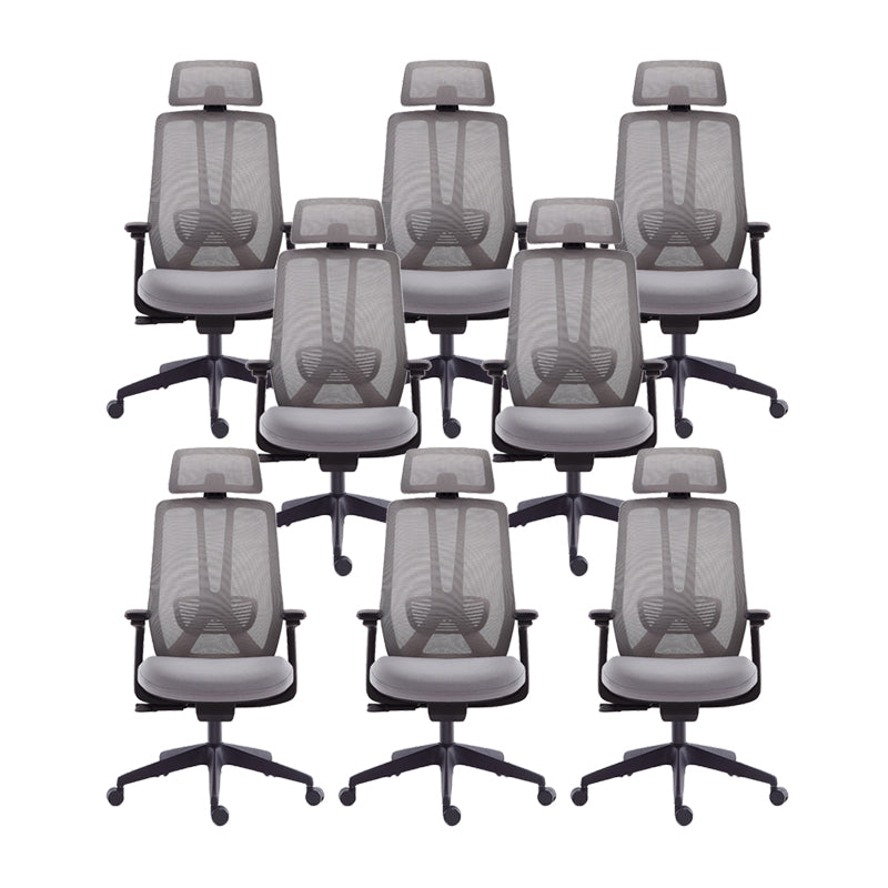 Mesh Swivel Ergonomic Chair Fixed Arms Adjustable Seat Height Office Chair