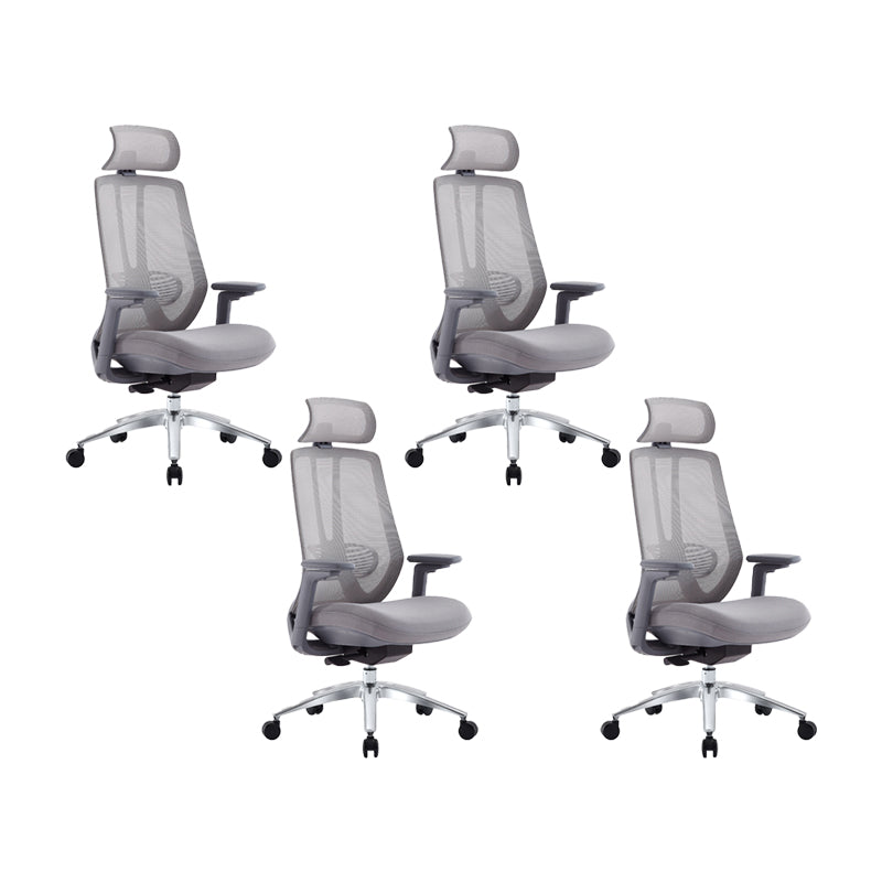 Mesh Swivel Ergonomic Chair Fixed Arms Adjustable Seat Height Office Chair