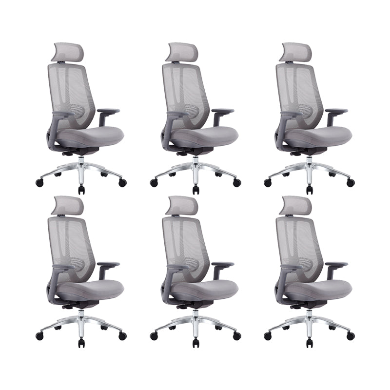 Mesh Swivel Ergonomic Chair Fixed Arms Adjustable Seat Height Office Chair