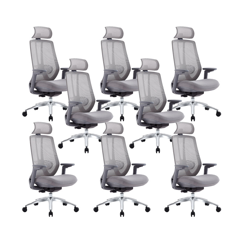 Mesh Swivel Ergonomic Chair Fixed Arms Adjustable Seat Height Office Chair