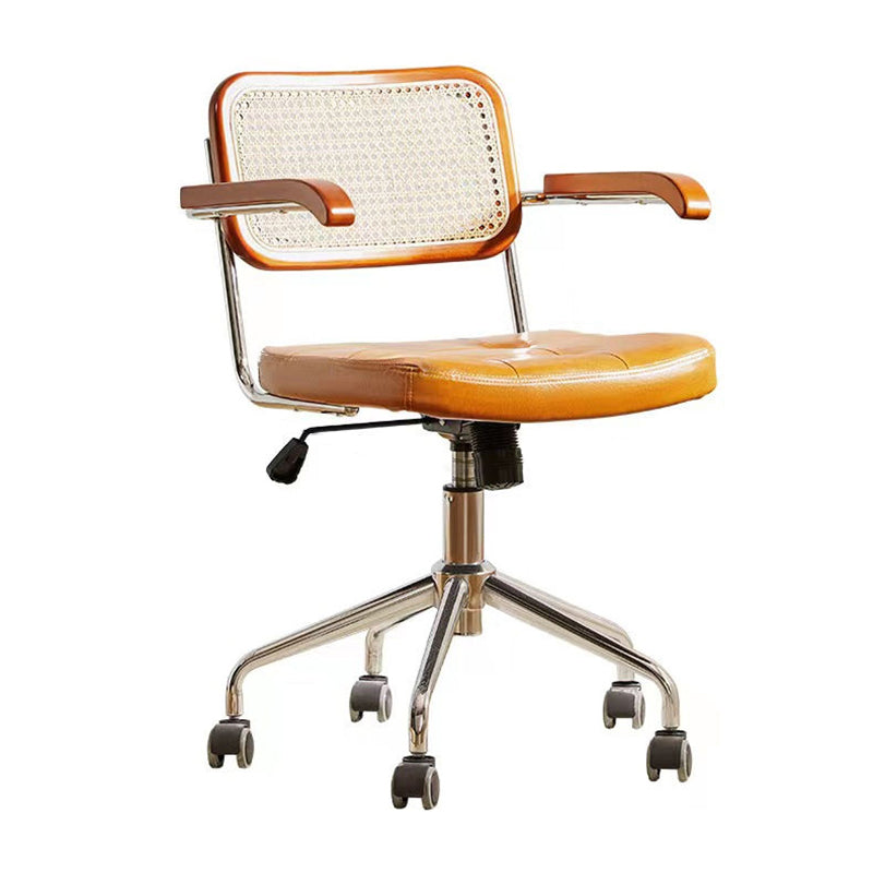 Modern Style Swivel Chair Low Back Home Office Chair with Wheels