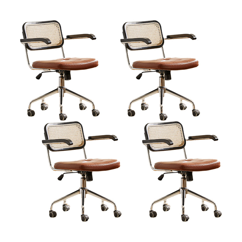 Modern Style Swivel Chair Low Back Home Office Chair with Wheels