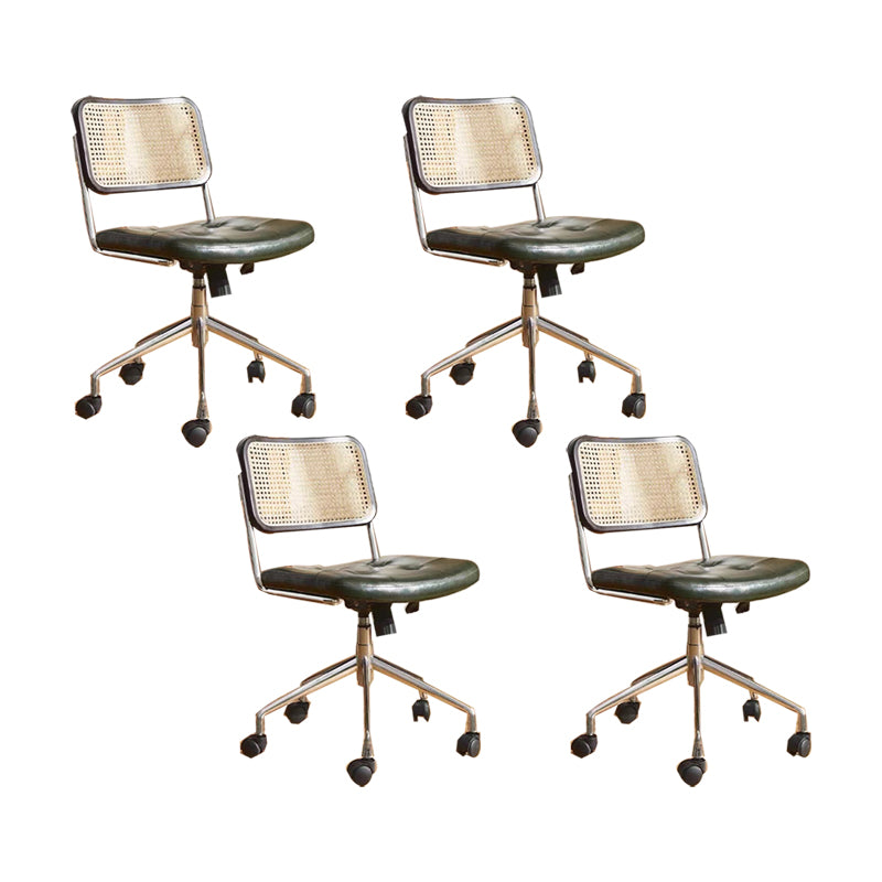 Modern Style Swivel Chair Low Back Home Office Chair with Wheels