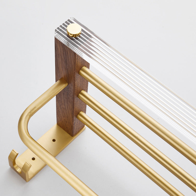 Metal Minimalist Bathroom Accessory as Individual or as a Set in Gold