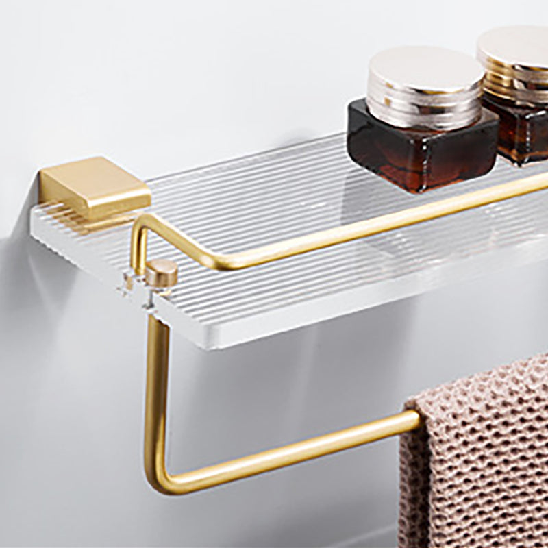 Metal Minimalist Bathroom Accessory as Individual or as a Set in Gold