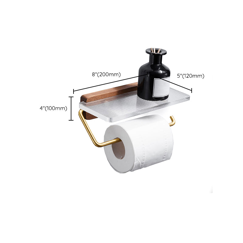 Metal Minimalist Bathroom Accessory as Individual or as a Set in Gold