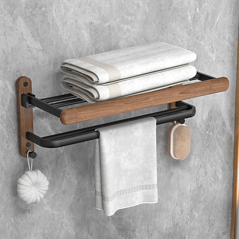 Metal and Wood Bathroom Accessory as Individual or as a Set without Punching