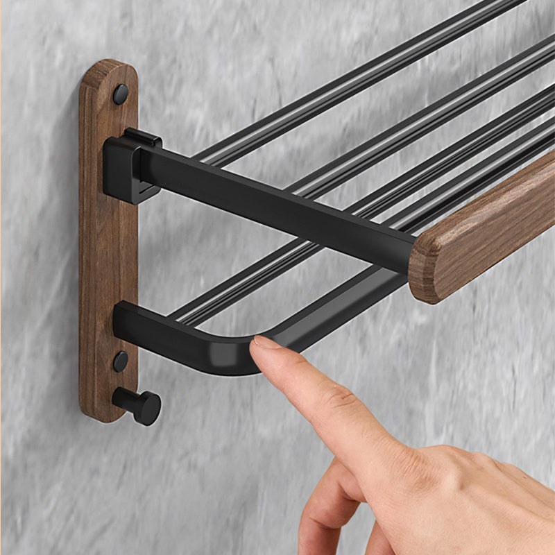 Metal and Wood Bathroom Accessory as Individual or as a Set without Punching