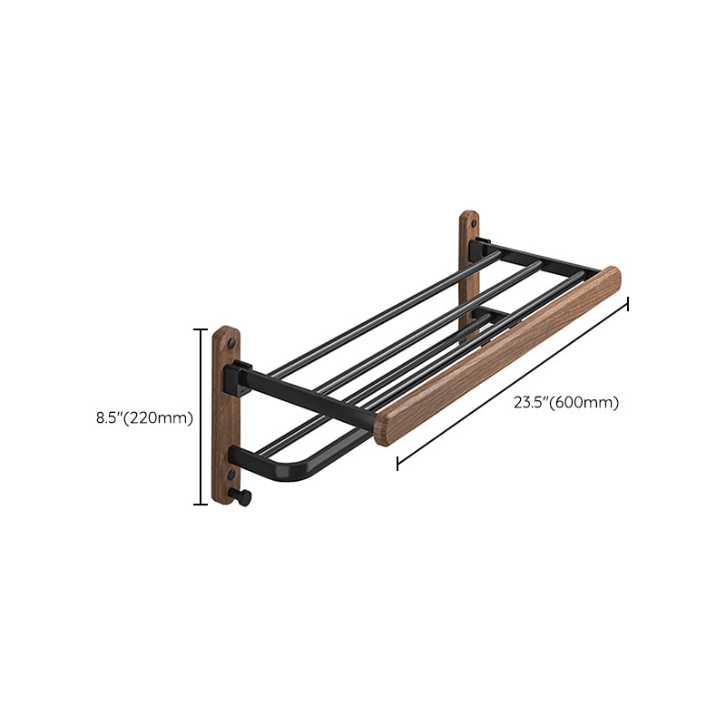 Metal and Wood Bathroom Accessory as Individual or as a Set without Punching