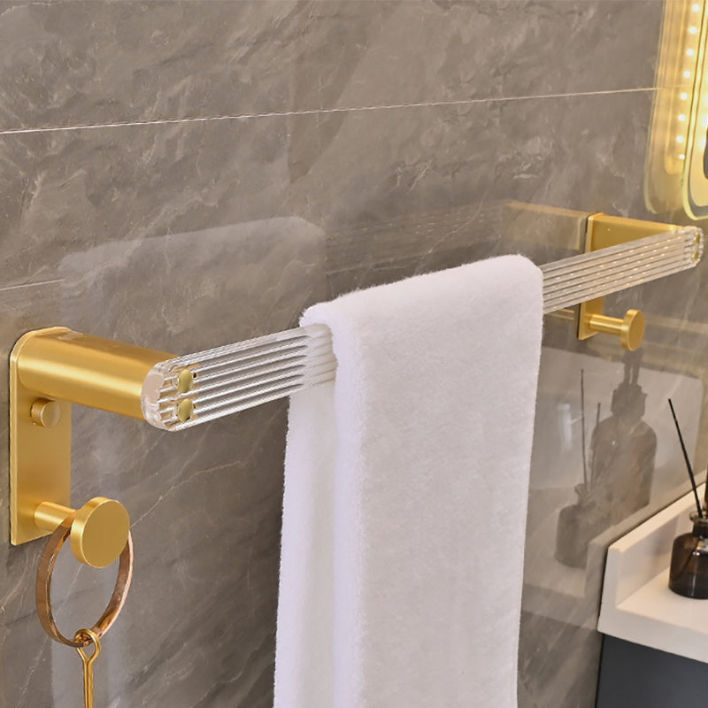 Metal and Acrylic Bathroom Accessory as Individual or as a Set in Gold