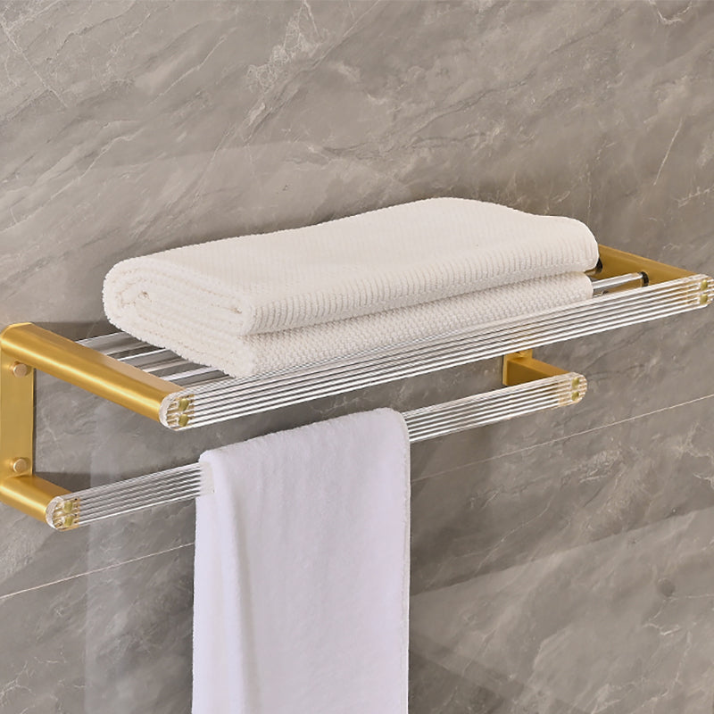 Metal and Acrylic Bathroom Accessory as Individual or as a Set in Gold