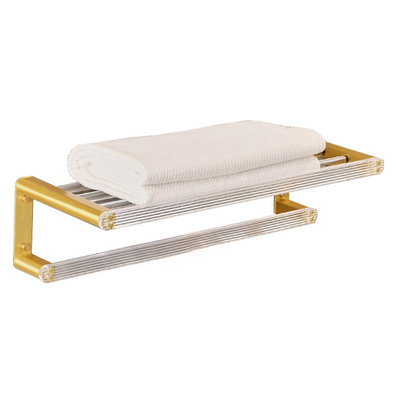 Metal and Acrylic Bathroom Accessory as Individual or as a Set in Gold