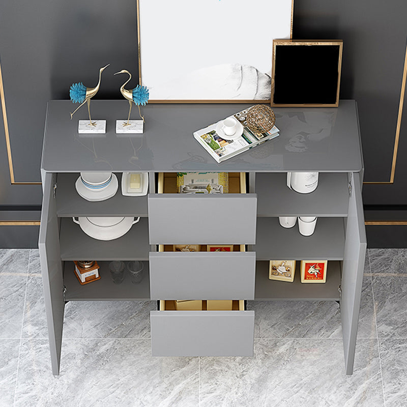 Glam Style Sideboard Wood Dining Buffet with Cabinets and Drawers