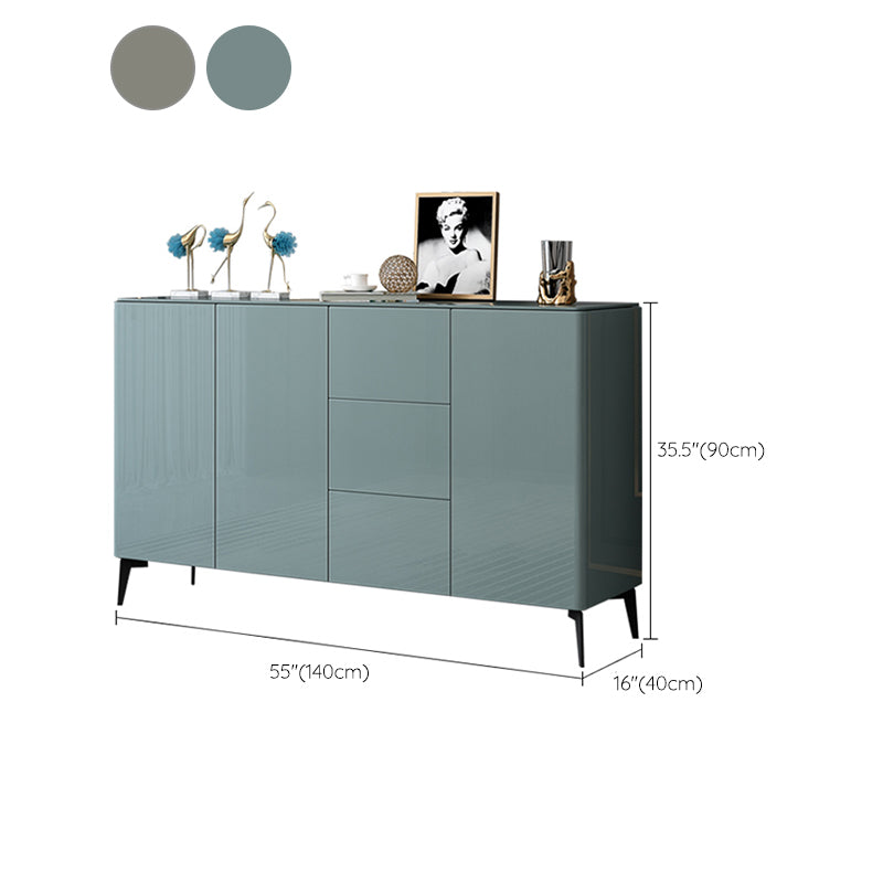 Glam Style Sideboard Wood Dining Buffet with Cabinets and Drawers