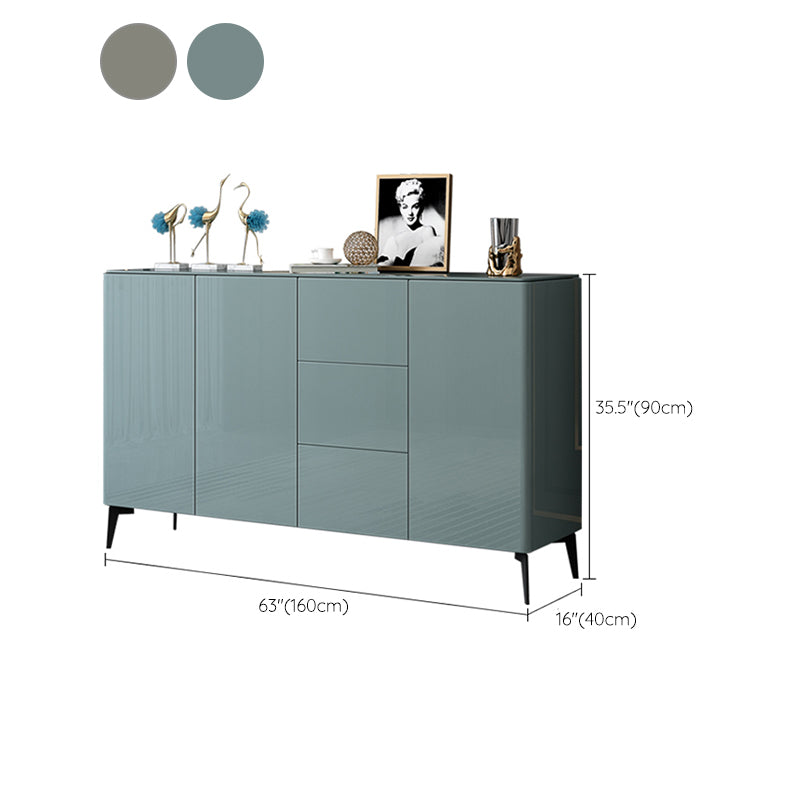 Glam Style Sideboard Wood Dining Buffet with Cabinets and Drawers