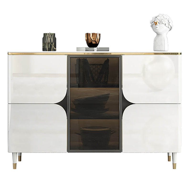 Contemporary Buffet Sideboard Stone Buffet Stand with Cabinets