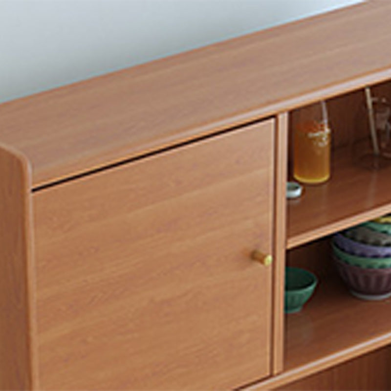 Contemporary Sideboard Solid Wood Buffet Stand with Cabinets and Drawers