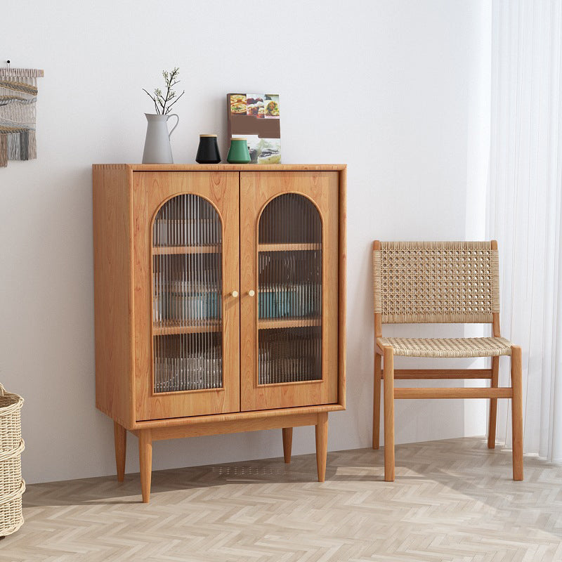 Modern Style Buffet Sideboard Solid Wood 42.5"H Buffet Stand with Cabinets